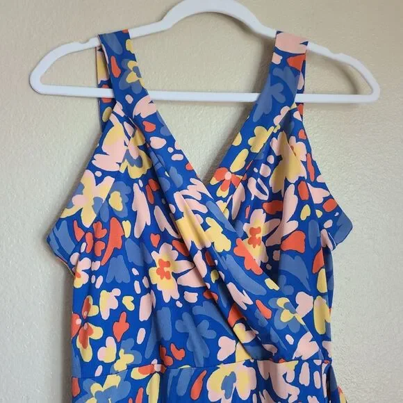 stitch fix 41 hawthorn hellena floral faux wrap maxi dress womens size XL - Picture 4 of 5